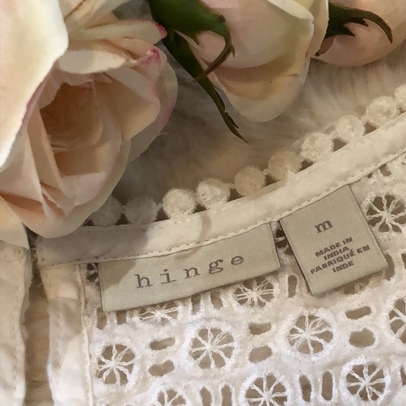 HINGE gorgeous boho organza embroidered tank - Picture 3 of 7